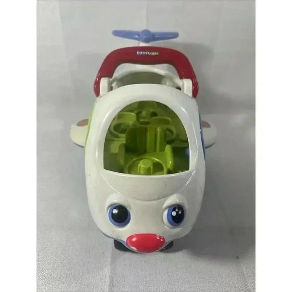 2005 Fisher Price Little People Jet Airplane Lights Sounds and pilot‎ Toy - Picture 2 of 9